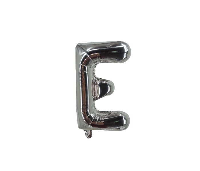 Party Time E-S-803409 Letter E 16 Inch Foil Balloon Silver - Zoom Image