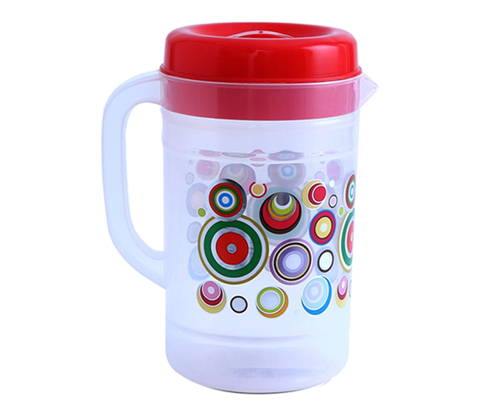 Royalford RF8980 2.5 Litre Plastic Water Jug - Clear & Red - Zoom Image 1