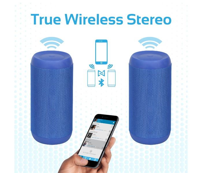 Promate Silox Wireless Hi-Fi Stereo Speaker with Handsfree Function for Outdoor & Indoor - Blue - Zoom Image 3