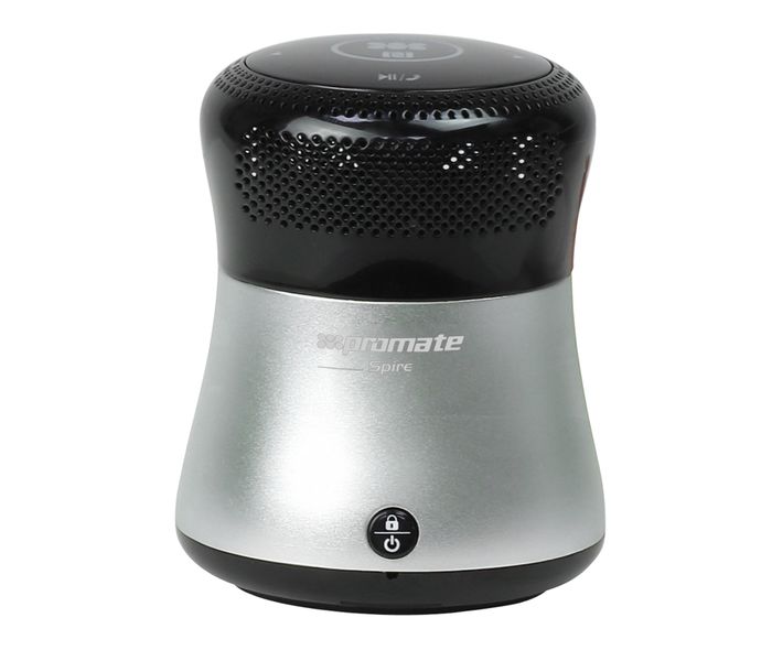 Promate Spire Portable Bluetooth Speaker with NFC Connectivity - Silver - Zoom Image 4