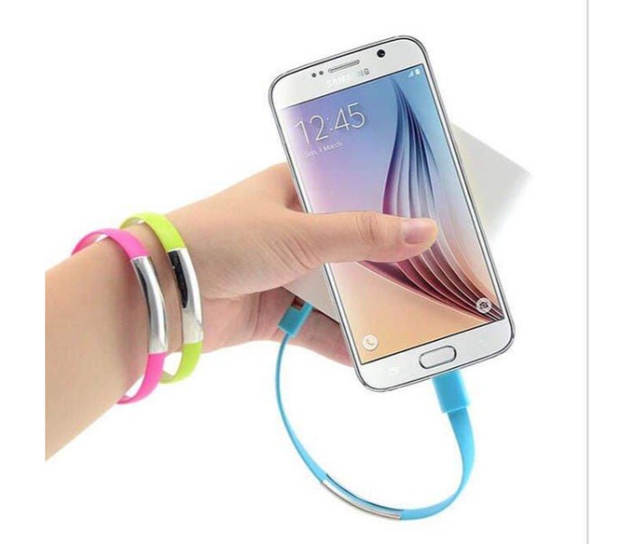 Flat Bracelet  Micro USB Cable for all Android Devices BFDC6 Multicolor - Zoom Image 2