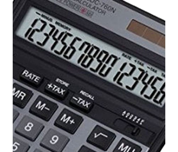 Citizen CTZ SDC 760 16 Digit Basic Calculator Black - Zoom Image 1