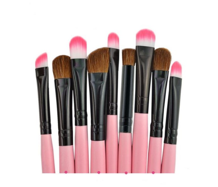 CM018 Cosmetic Makeup Beauty Brushes 24 Piece with Leather Case Pouch CM018 Pink - Zoom Image 1