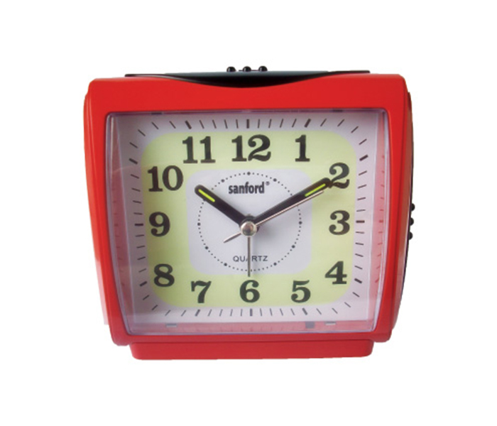 Sanford SF3001ALC Red Alarm Clock with 2AA Battery - Zoom Image