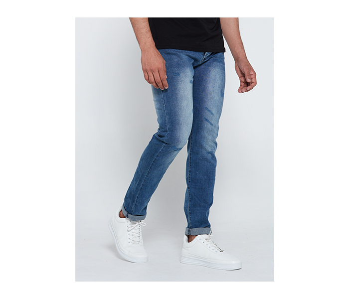 Lynk LY10086 Mid-Rise Slim Fit Strechable Jeans For Men 32 - Blue - Zoom Image 1