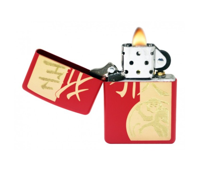 Zippo 28955 Year of The Monkey Lighter Red and Gold - Zoom Image 1