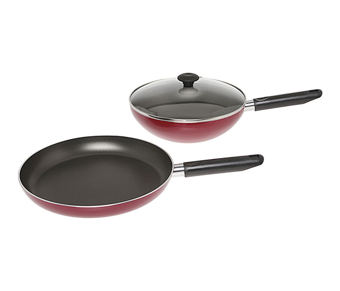 Prestige PR21060 3 Pieces Aluminum Classique Cookware Set, Red - Zoom Image 4