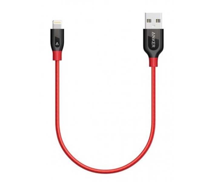 Anker A8121H91 3 Feet MFI Certified Power Line Ligntning USB Cable - Red - Zoom Image