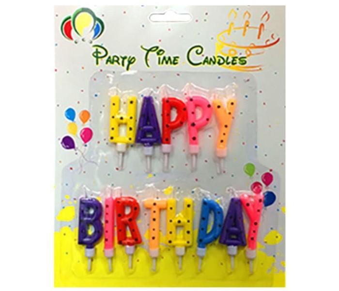 Party Time G103-1 Alpha Happy Birthday Candle Multicolor - Zoom Image