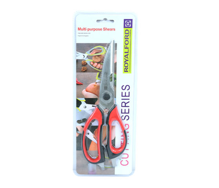 Royalford RF7660 7 in 1 Stainless Steel Multipurpose Scissor - Black & Red - Zoom Image 1