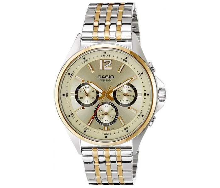 Casio MTP-E303SG-9AVDF Mens Analog Watch Gold and Silver - Zoom Image 3