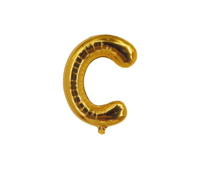 Party Time C-G-803409 Letter C 16 Inch Foil Balloon Gold - Zoom Image