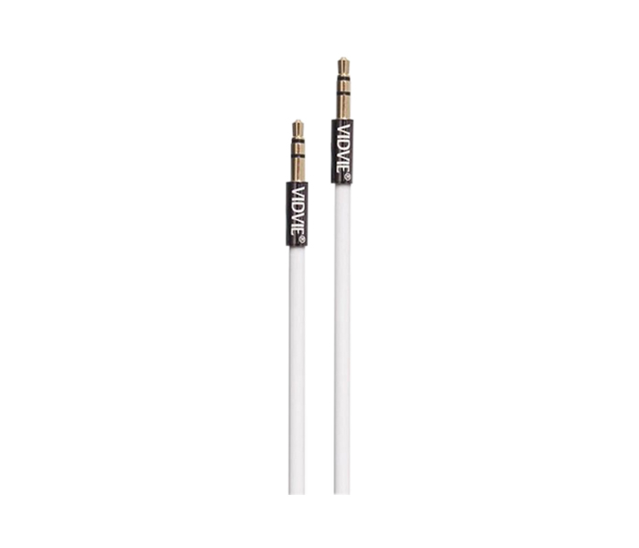 Vidvie AL-1105 3.5mm AUX Cable - 150 Cm, White - Zoom Image 3