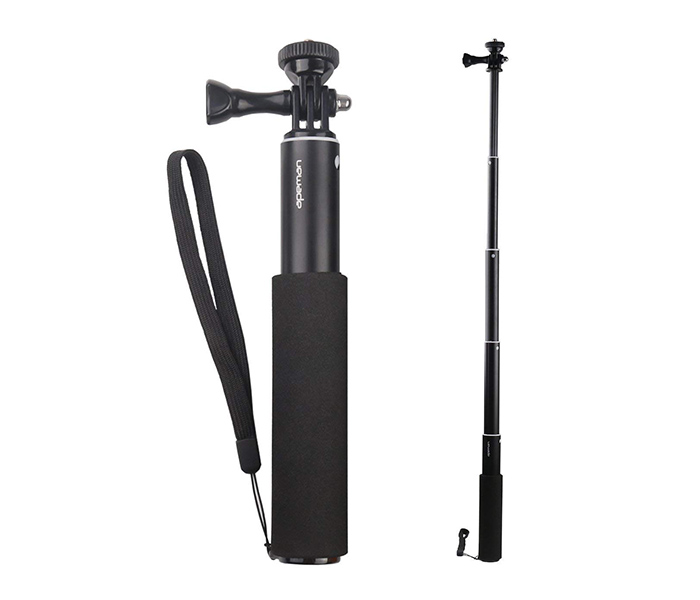 Apeman SS150 Selfie Stick for Action Camera A60/A66/A70/A80 and Smartphone, Black - Zoom Image 1