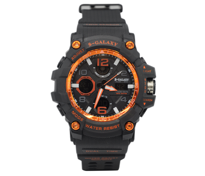 Galaxy GSW-739 Unisex Analog and Digital Sports Watch Black - Zoom Image 3