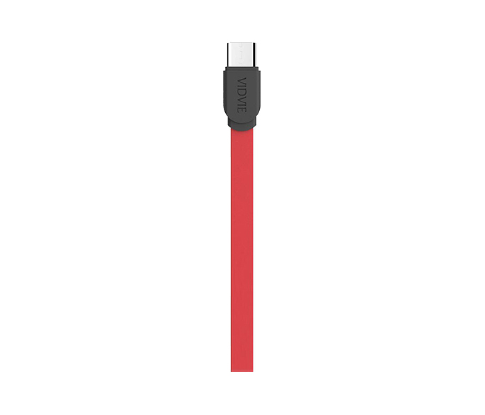 Vidvie CB-409 Data Cable for Smartphone - 1 Meter, Red & Black - Zoom Image 2