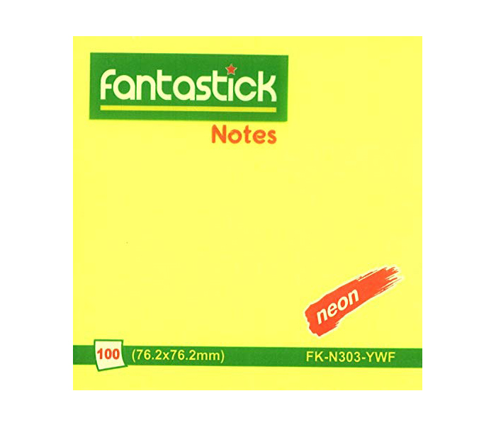 Fantastick FK-N303 Sticky Note - 3 x 3 Inch, Yellow - Zoom Image 1