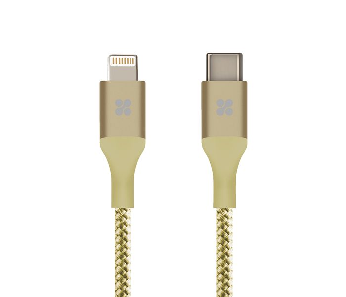 Promate UniLink-LTC USB Type-C OTG Cable with Lightning Connector - Gold - Zoom Image 9