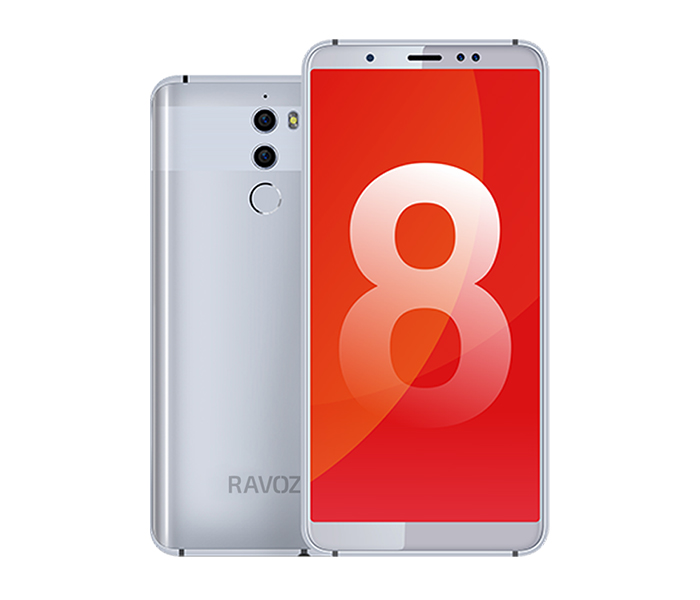 Ravoz R8 6-inch 4GB RAM 64GB Dual Sim 4G LTE Smart Phone - Silver - Zoom Image 1