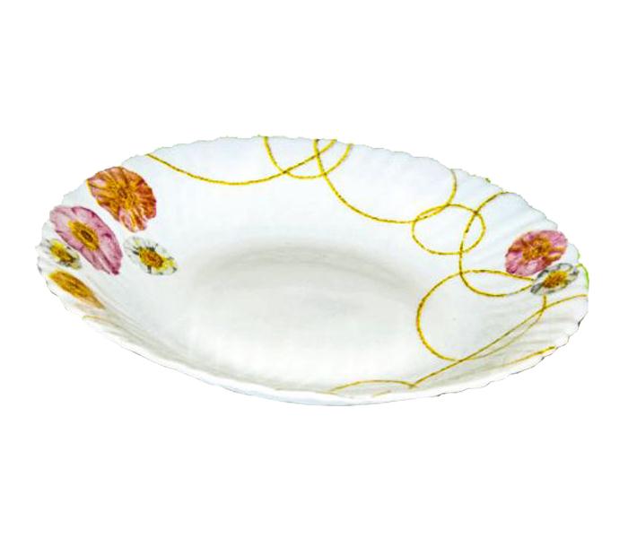 Royalford RF4264 9.5-inch Opal Ware Spin Soup Plate - White - Zoom Image