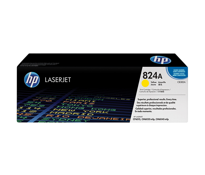 HP 824A Original LaserJet Toner Cartridge - Yellow (CB382A) - Zoom Image