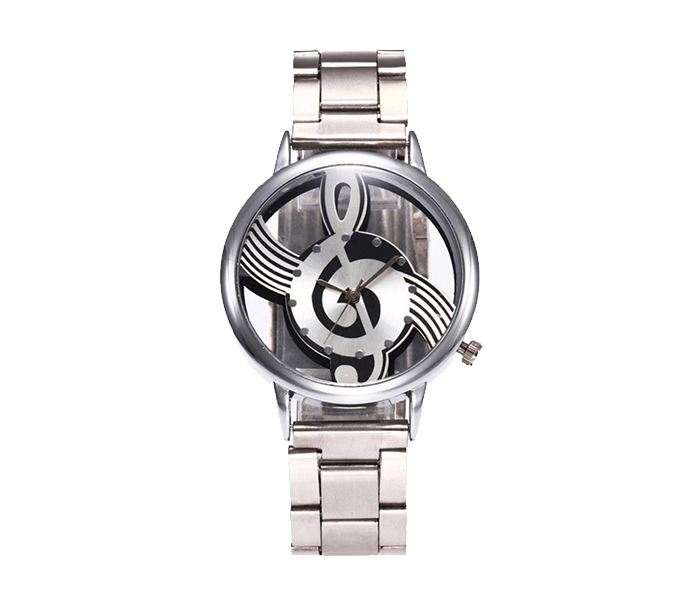 Luxury Retro Double Sided Hollow Music Note Notation Watch - Chain Silver - Zoom Image 1