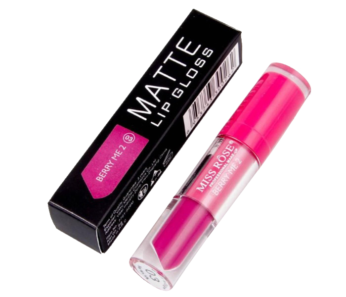 Miss Rose 7701-026D24 Tint Moisturizer Waterproof Sexy Nude Pigments Matte Lip Gloss Berry Me 2 - Zoom Image