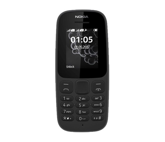 Nokia 105 Single Sim Mobile Phone - Black - Zoom Image