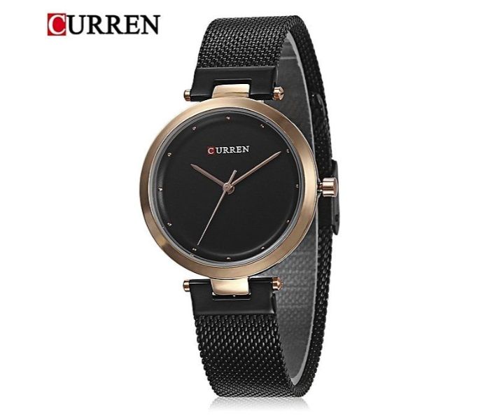 Curren 9005 Quartz Watch For Women Black And Gold - Zoom Image