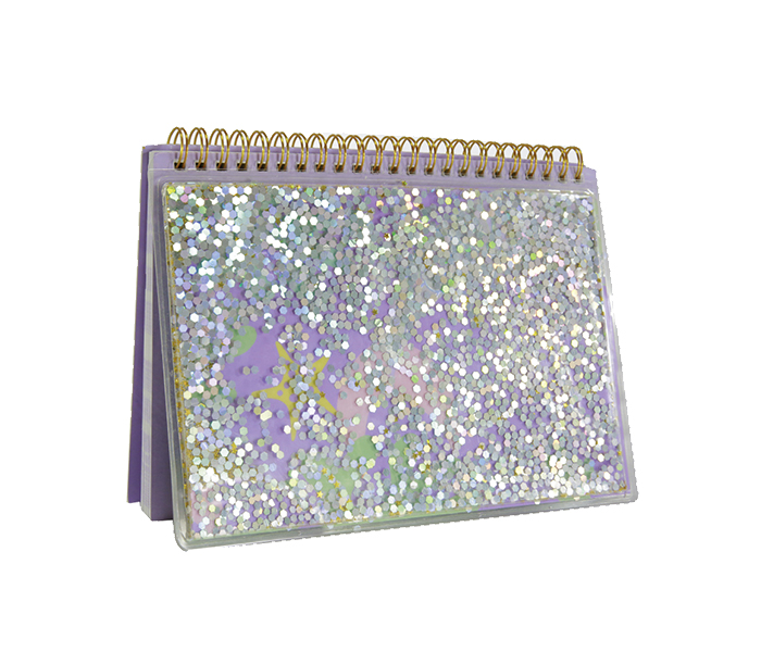 Smily Kiddos SK12006017 Twinkle Metallic Spiral Notebook - Purple - Zoom Image 1