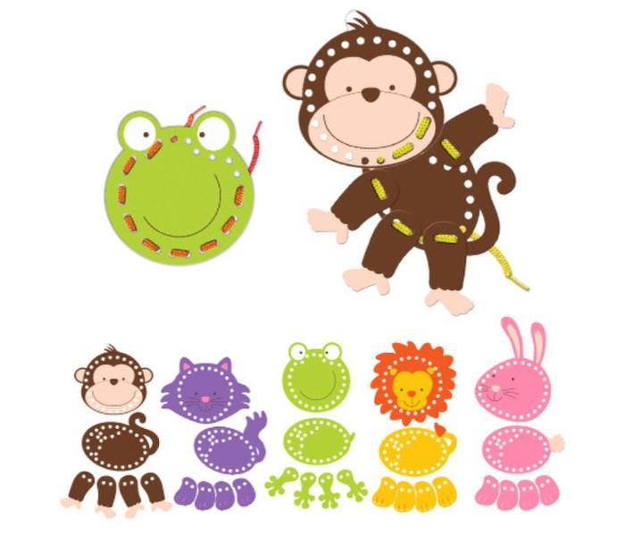 Fiesta Crafts T-2730 Threading Animals Assorted - Zoom Image 2