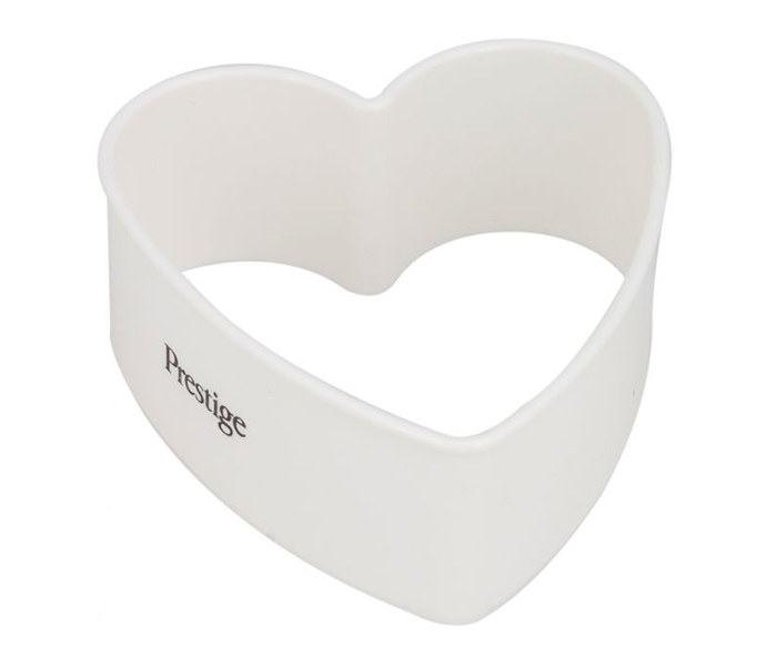 Prestige PR8052 5 Pieces Plastic Heart Shape Pastry Cutter Set, White - Zoom Image 1