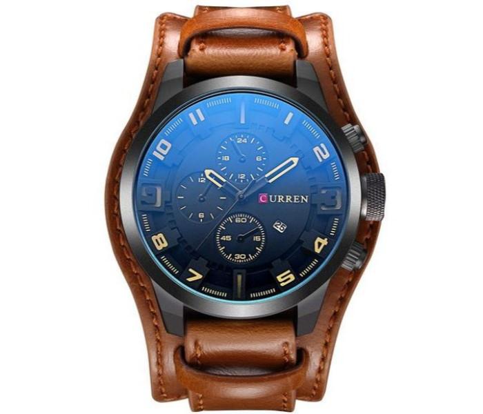 Curren 8225 Leather Analog Casual Watch For Men - Zoom Image 1