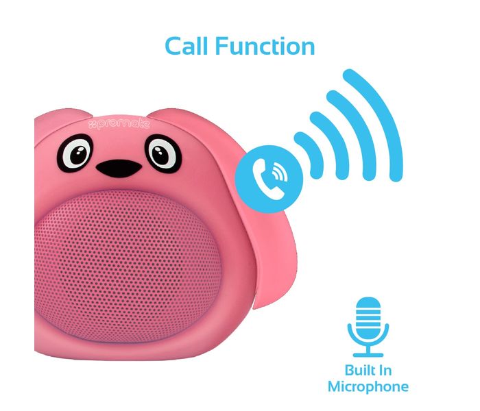 Promate Snoopy Mini High-Definition Wireless Dog Speaker - Pink - Zoom Image 3