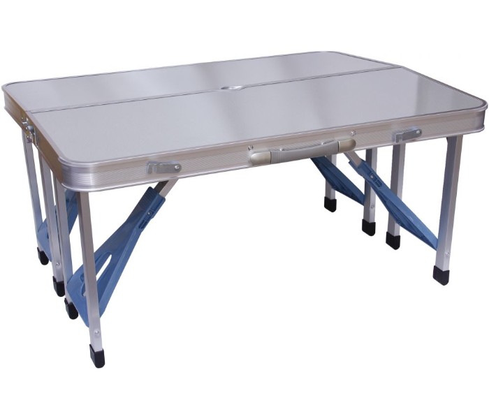 Outdoor Multifunctional Picnic Table JA162 with Foldable 4 Seats FS3695 Silver - Zoom Image 3