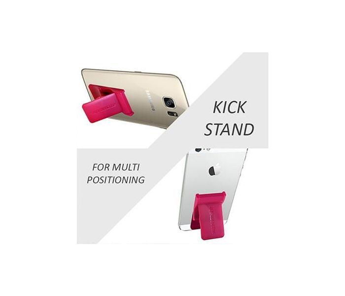 Promate GripMate Universal Secure Finger Grip and Kick Stand for Smartphones - Pink - Zoom Image 2