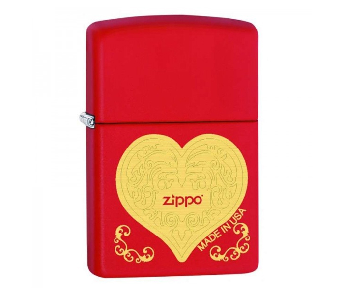 Zippo 233-040889 MP 400078 Regular Heart Lighter Red - Zoom Image