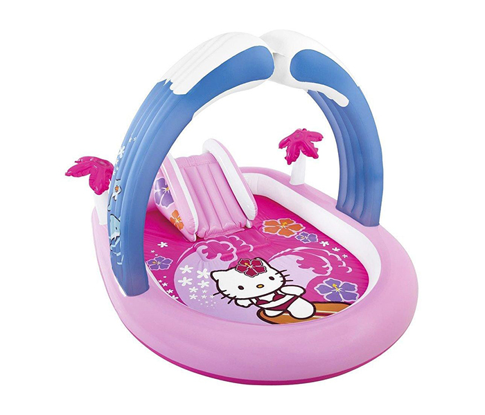 Intex ZX-57137 211 x 162.5 x 121CM Inflatable Hello Kitty Play Centre - Pink & Blue - Zoom Image 3