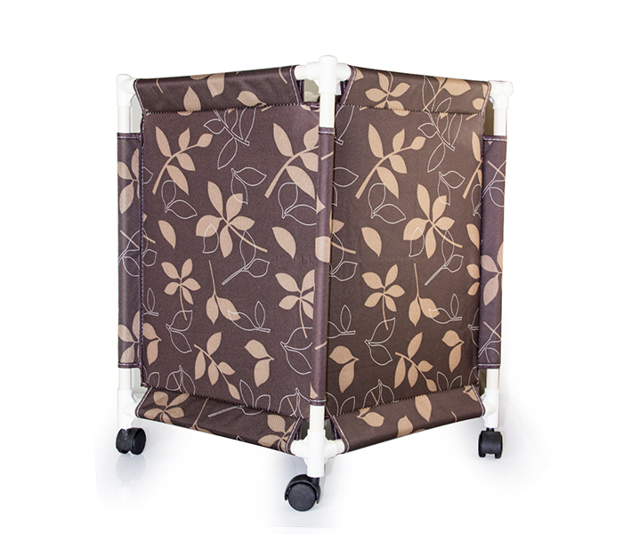 In-House Ls-1110 Foldable Laundry Storage Basket With Wheels - Brown - Zoom Image 3