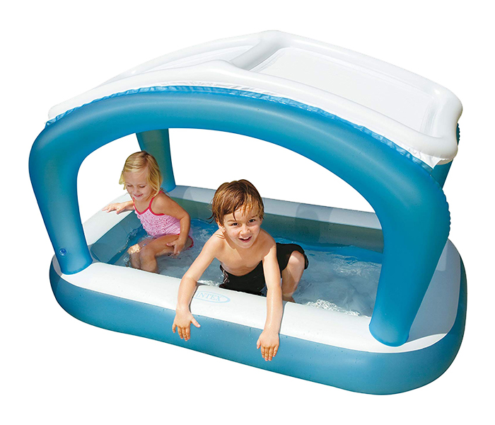 Intex ZX-57423 168 x 99 x 104CM Sunshade Rectangular Baby Pool - Zoom Image