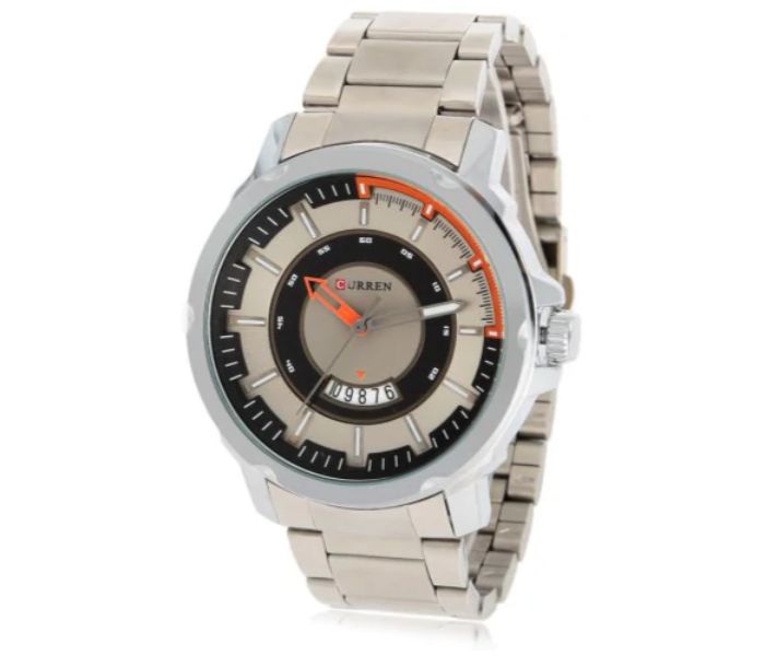 Curren 8229 Business Quartz Watch For Men Silver And Grey - Zoom Image 1