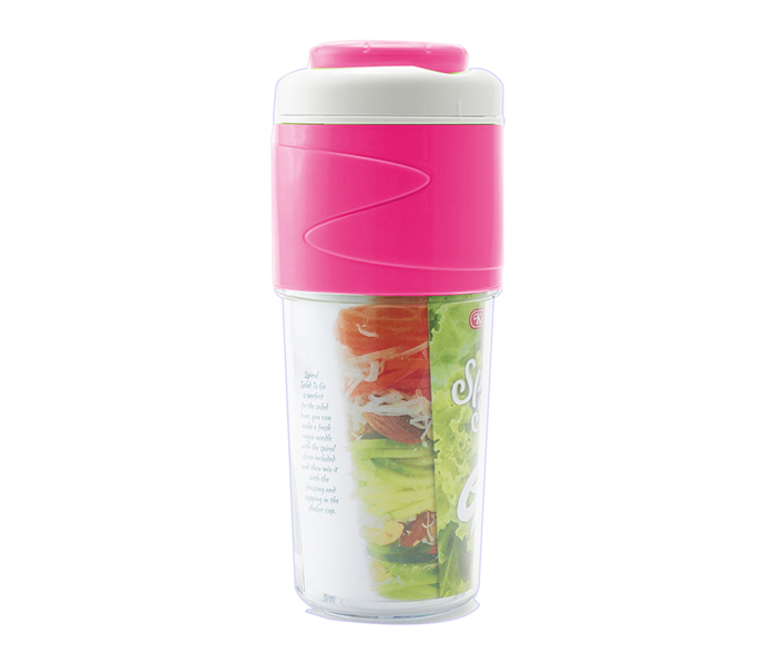 Honnor MLY-680 Manual Spiral Salad Chopper Sour Cream Pot - Pink - Zoom Image 1