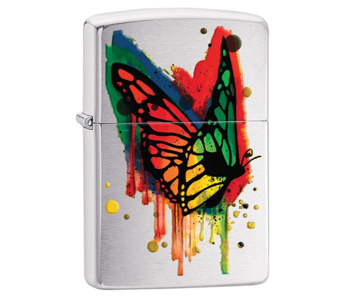 Zippo 29392 200 Butterfly Lighter Silver - Zoom Image