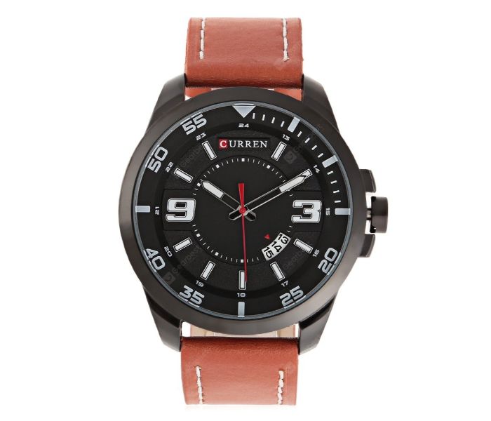 Curren 8213 Casual Date Display Quartz Watch For Men Brown and Black - Zoom Image 2