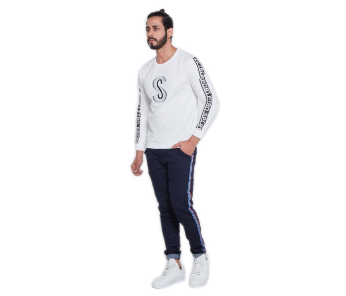 Petro OU10054 Printed Crew Neck Out wear T- Shirt 2XL-White - Zoom Image 2