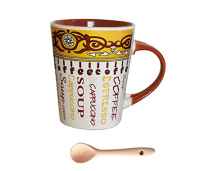 Royalford RF7596 350 ml Mug with Spoon - White - Zoom Image