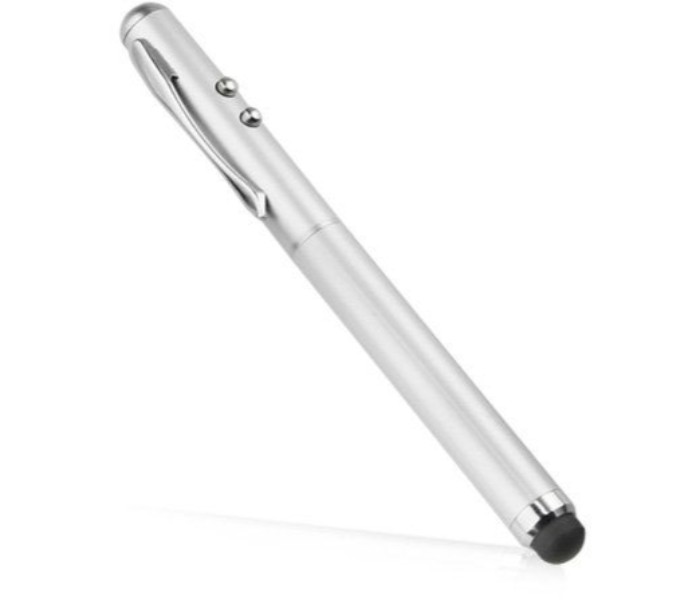 3 In 1 Led Flashlight Stylus Pen with Laser Pointer SPF03S Silver - Zoom Image 3