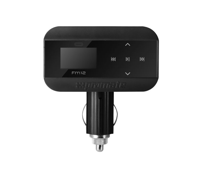 Promate FM12 Wireless In-Car FM Transmitter Adapter Car Kit with USB Car Charging - Black - Zoom Image 3