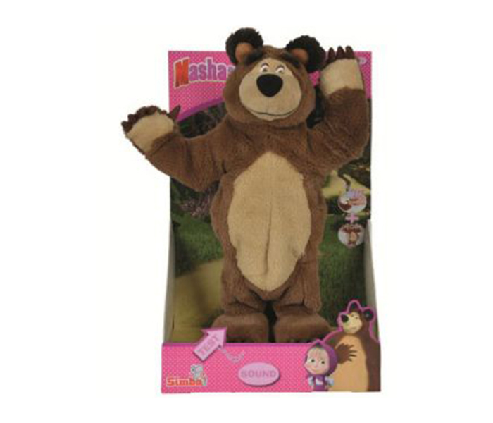 Simba 9308236 35 Cm Masha and The Bear Dancing Baby Plush Toy - Brown - Zoom Image 1