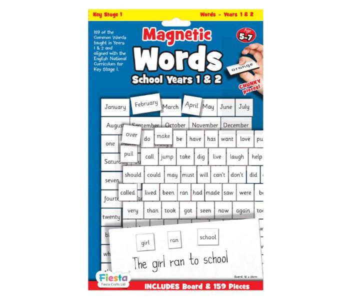 Fiesta Crafts T-2537 Magnetic Words & Board for Years 1 & 2 Assorted - Zoom Image 1